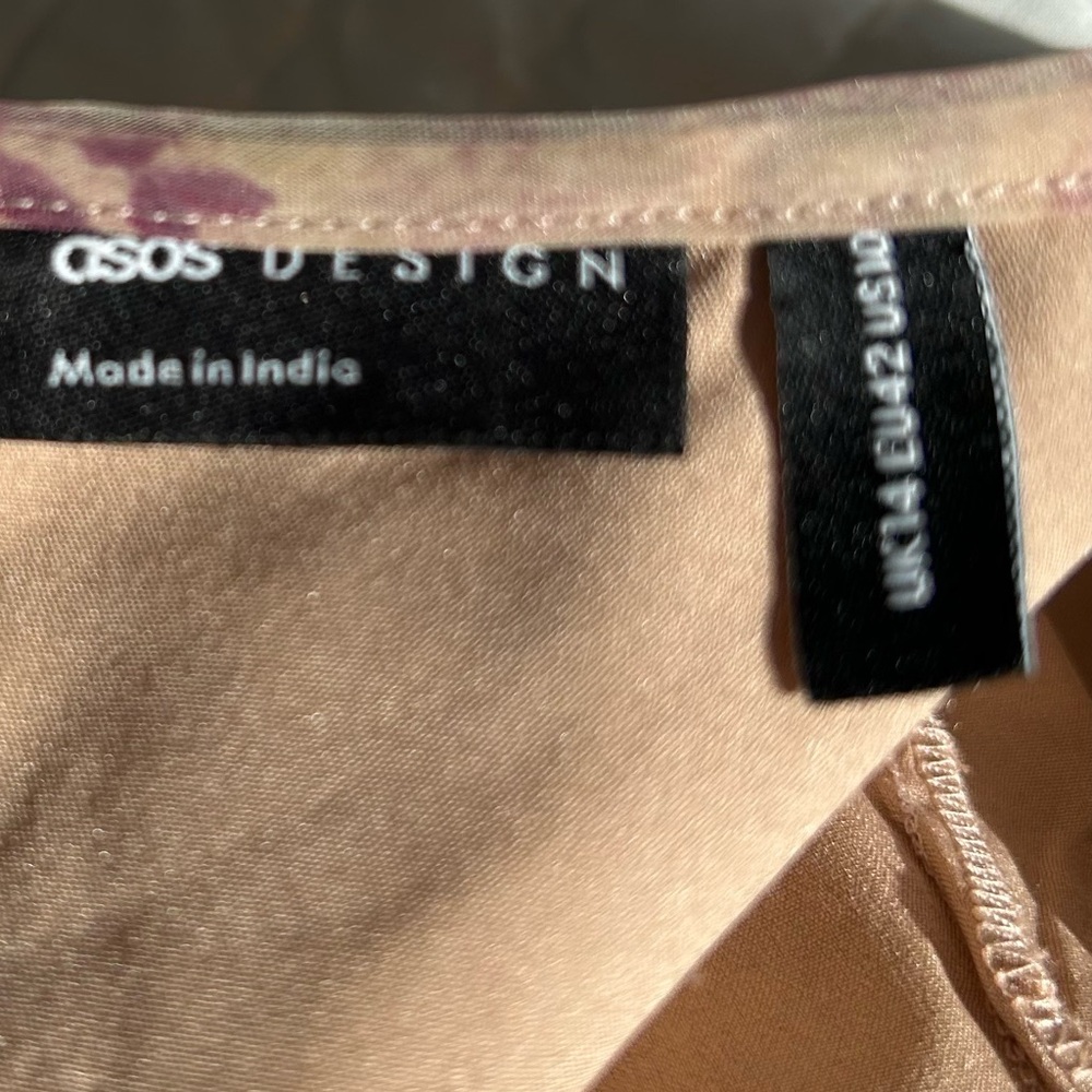 ASOS Beige and Purple Floral Mini Dress - Picture 6 of 9